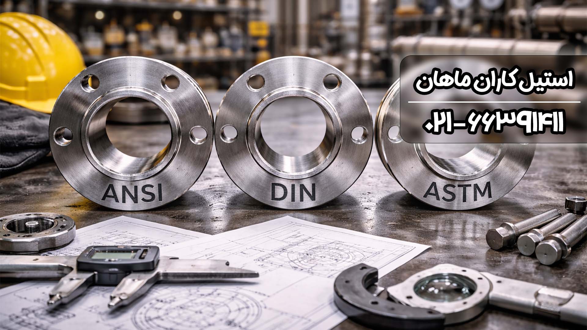استاندارد فلنج استیل بررسی ANSI، DIN و ASTM