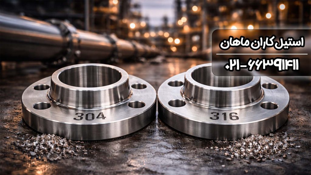 تفاوت فلنج استیل 304 و 316