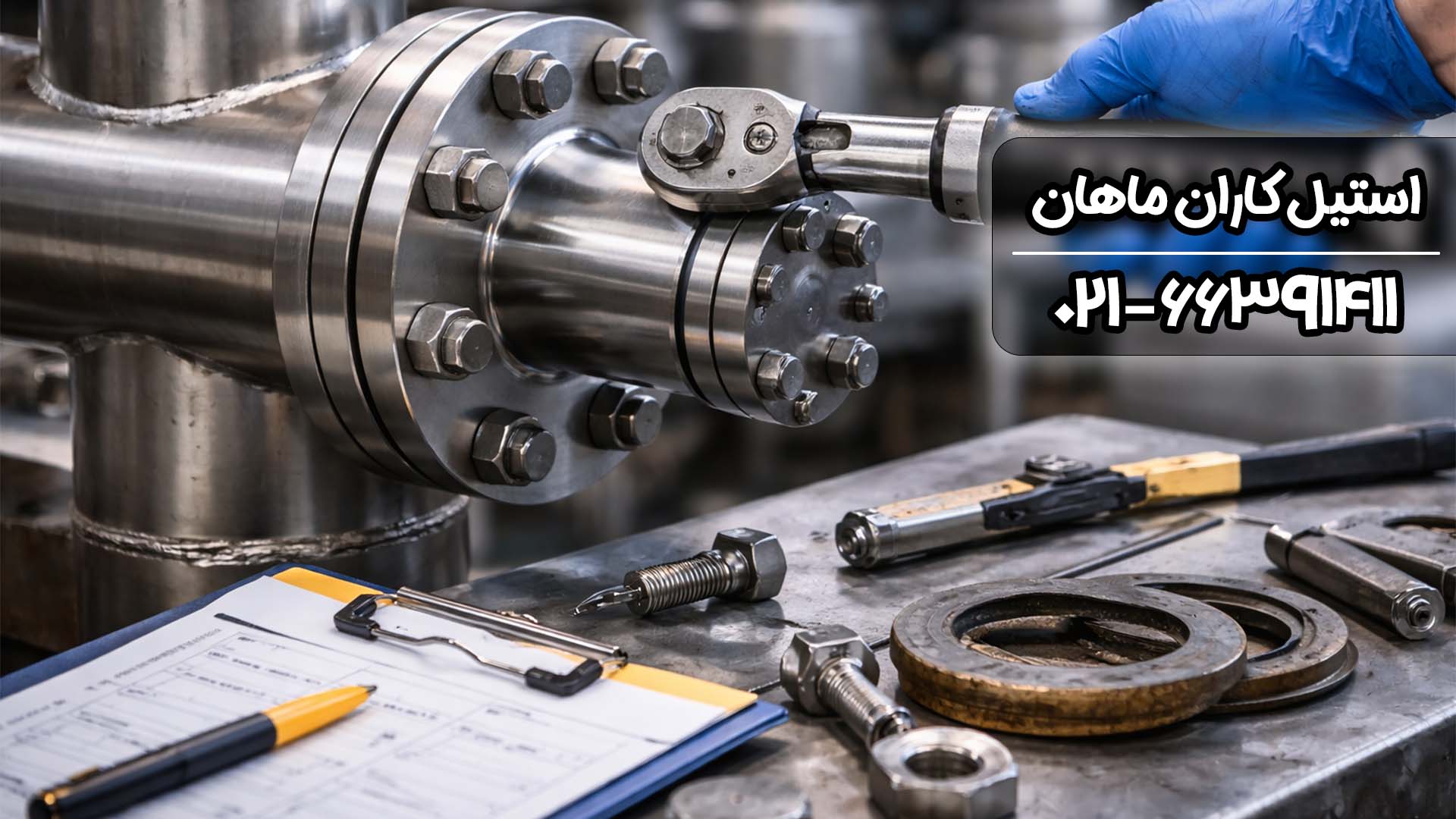 نگهداری و بازرسی فلنج استیل