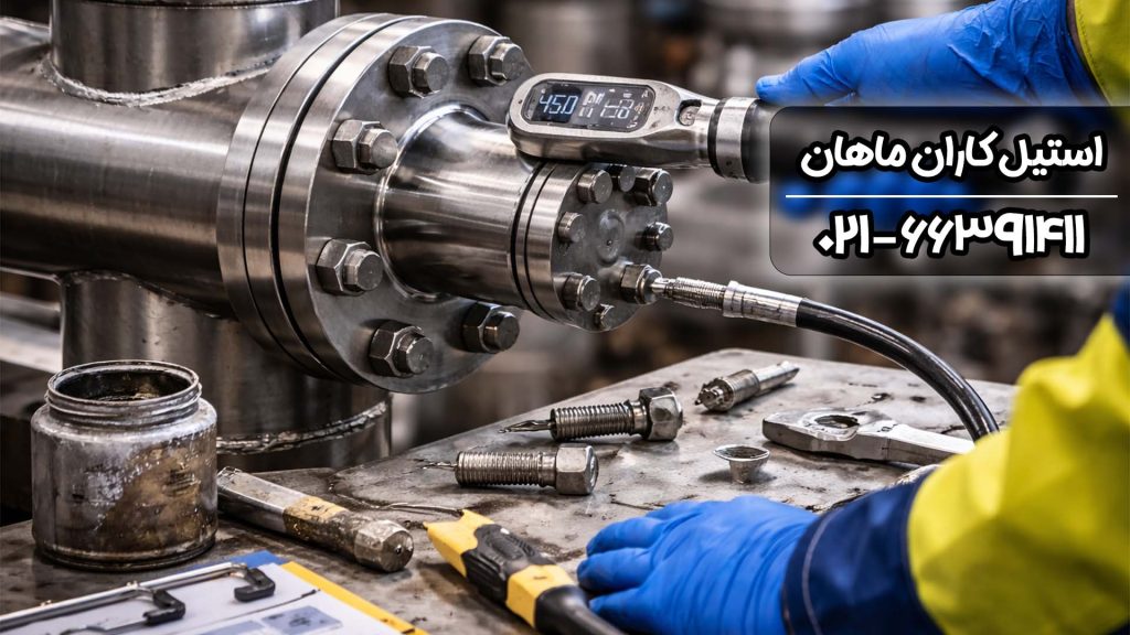 گشتاور بستن پیچ فلنج استیل